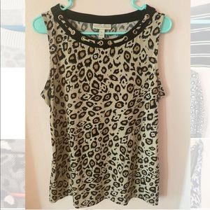 Dressy cheetah tank top